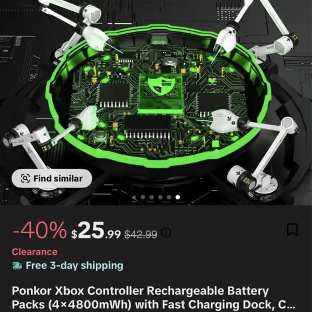 Xbox Controller Rechargeable Battery Dock